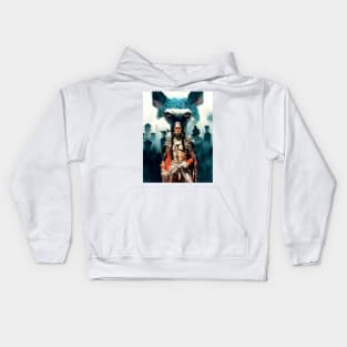 National Native American Heritage Month: "The Strength of the Wolf is the Pack, and the Strength of the Pack is the Wolf" Osage Nation Proverb Kids Hoodie